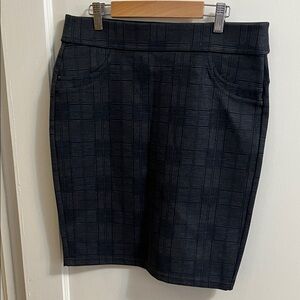 Liverpool Jeans Company Gray Check Pencil Skirt